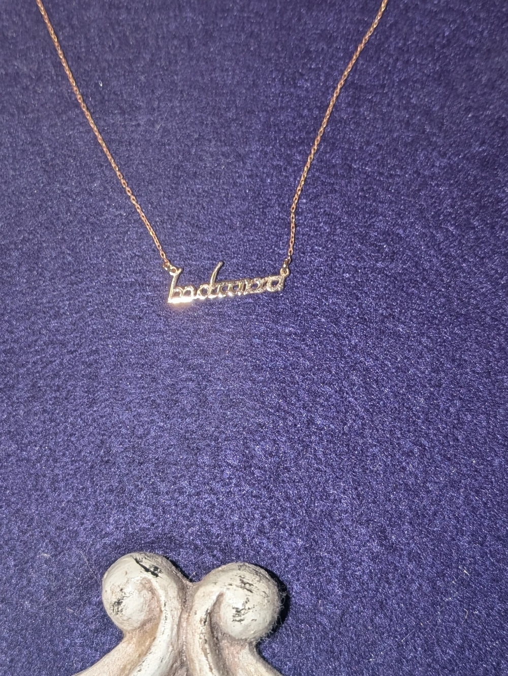 "Robyn" In Elvish Script, Rose-gold Dainty Necklace With LOTR Vibe